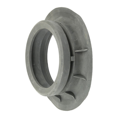 The Sparex Rubber Seal (Part No. S.67664) is a gray industrial plastic flange with a circular opening and several protruding ridges, compatible with Ford/New Holland equipment.