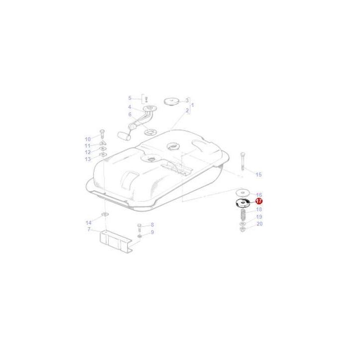 Rubber Washer - 890485M1 - Massey Tractor Parts