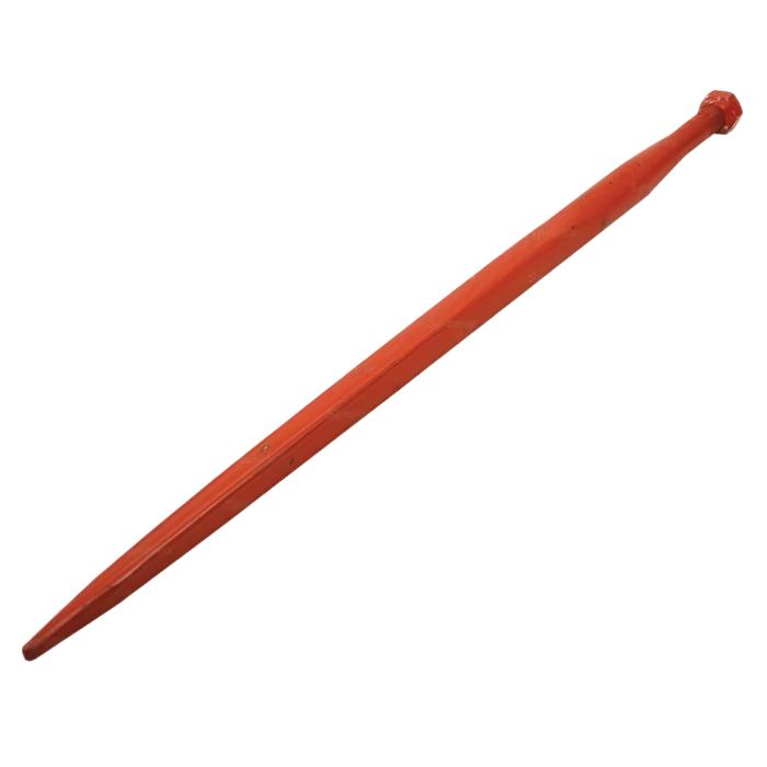 A red, elongated hexagon-head part labeled "Loader Tine - Straight 1,100mm" with M24 x 1.50 (Square) threading on a white background featuring a faint "Sparex" watermark.