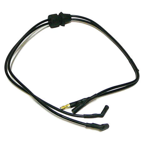 Introducing the Safety Start Harness by Sparex (Part No. S.67186), a black automotive ABS sensor cable featuring three connectors and an integrated black plastic clip, designed for safety and reliability in Ford vehicles.