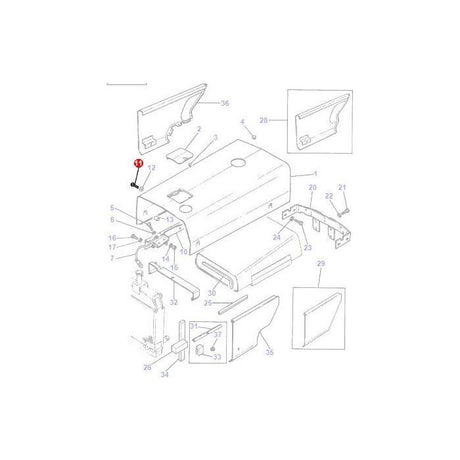 Screw Fixing - 3595612M1 - Massey Tractor Parts