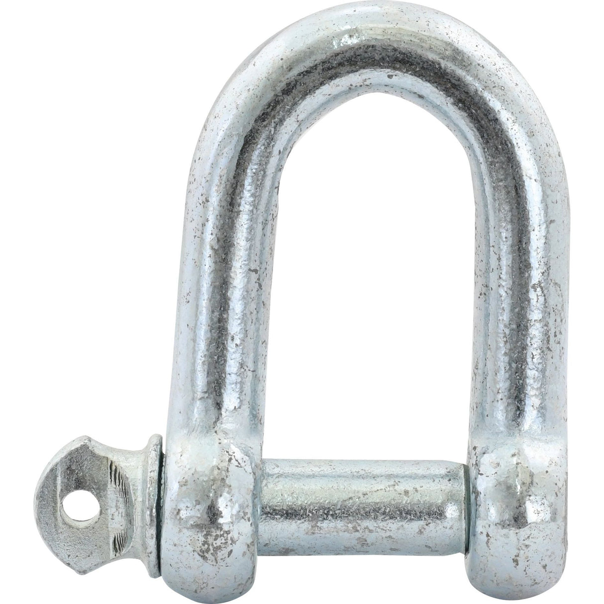 A Sparex Screw Type D Shackle, with a 25.4mm diameter threaded pin and a 50mm jaw width, used for securing or fastening objects against a plain white background.