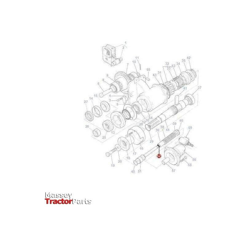 Massey Ferguson Seal - 3612644M1 | OEM | Massey Ferguson parts | Axles & Power Transmission-Massey Ferguson-4WD Parts,Axles & Power Train,Farming Parts,Front Axle & Steering,Tractor Parts