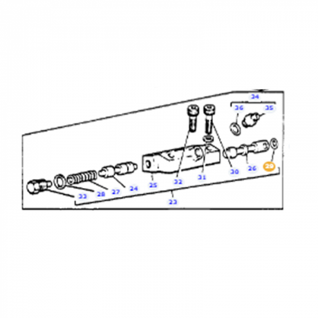 Exploded diagram of the Massey Ferguson - Seal - 832207M1, a product by AGCO, with various parts labeled by numbers, illustrating the intricate design typical of their components for combine tractor models.