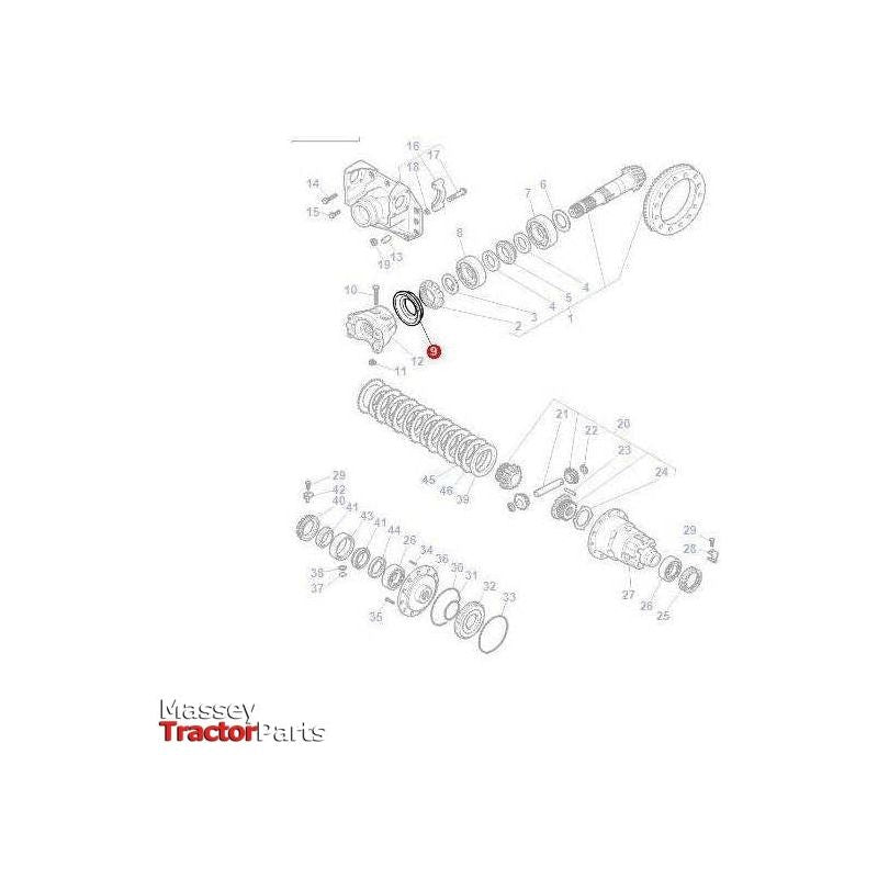 Massey Ferguson Seal Differential - 3785540M1 - F339300020060 | OEM | Massey Ferguson parts | Axles & Power Transmission-Massey Ferguson-