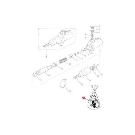 Seal Kit Master Cylinder - 1811086M91 - Massey Tractor Parts