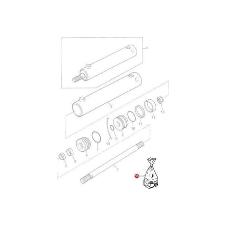 Seal Kit Steering Cylinder - 3484807M91 - Massey Tractor Parts