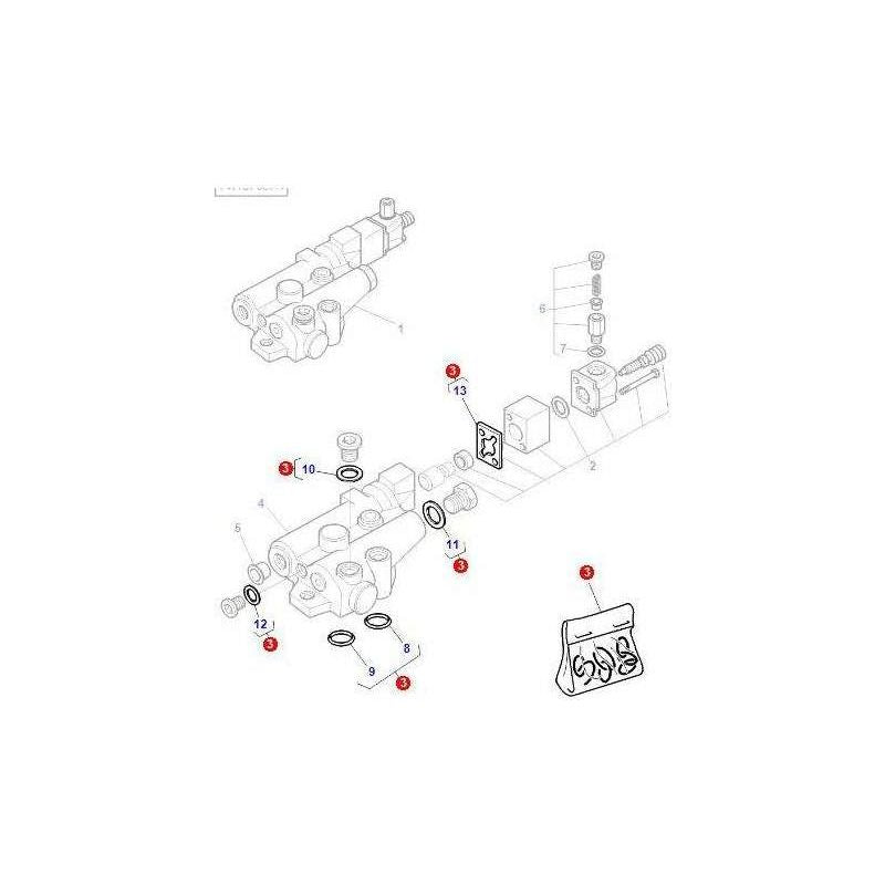 Fendt Seal Kit Trailer Brake Valve - F716950030010 | OEM | Fendt parts | Hydraulic Pumps-Fendt-Farming Parts,Towing & Fasteners,Tractor Parts,Trailer Brake Equipment,Trailer Parts