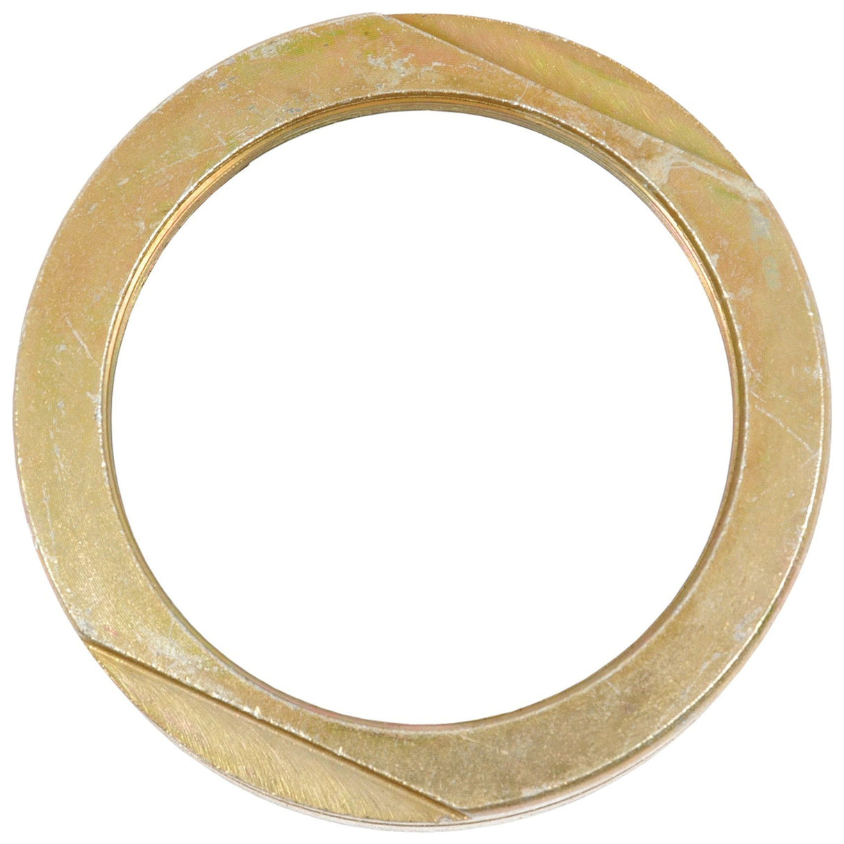 The Sparex Seal Retainer Housing (Sparex Part No. S.41990) is a circular metal washer with minor surface scratches, ideally suited for use in Massey Ferguson machinery.