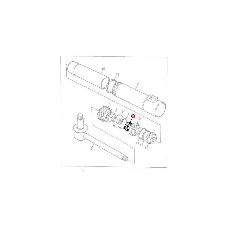 Massey Ferguson Seal Steering Cylinder - 3186175M1 | OEM | Massey Ferguson parts | Steering Pumps & Reservoirs-Massey Ferguson-2WD Parts,Axles & Power Train,Engine & Filters,Farming Parts,Front Axle & Steering,Repair Kits,Seals,Steering Columns & Components,Tractor Parts