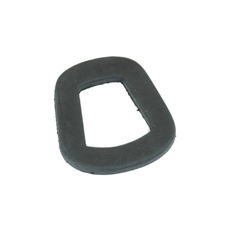 A black, oval-shaped rubber gasket with a rectangular hole in the center, designed to fit seamlessly with SEAL-JERRY CAN SPOUTs, known as the Seal for Jerry Can Spout | Sparex Part No.S.4293 by Sparex.