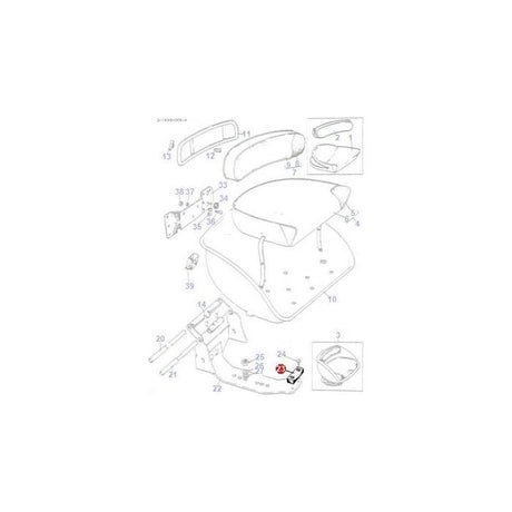 Seat Bumper - 887074M1 - Massey Tractor Parts