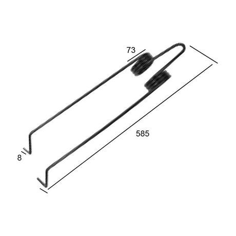 Seeder Tine -⌀8mm, Length: 585mm
 - S.78978 - Massey Tractor Parts