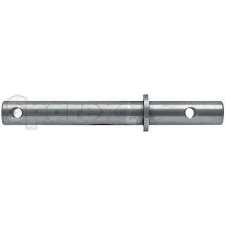 A metallic cylindrical rod with two holes and a small protruding segment in the middle, known as the Shaft 310x32 by Sparex. This part is a replacement for Kuhn, fitting model K8009730 (Sparex Part No. S.119617).