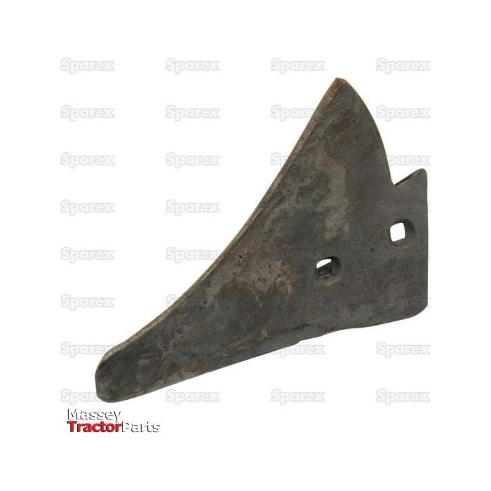 A moderately worn and rusted metal farm implement part featuring two holes. The brand "Sparex" and the words "Massey Tractor Parts" are faintly visible, suggesting its origin. This component is likely associated with the 815757M1 model or compatible Massey Ferguson equipment, identified as Share - RH, 10'' (255mm), Sparex Part No.S.127717.
