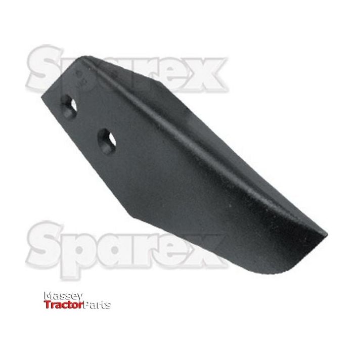 A black metal agricultural replacement part with two holes, displayed against a white background with the logos "Sparex" and "Massey Tractor Parts" from the 300 SERIES. It is branded as Sparex and named Share - RH (Ransomes), fitting as PASC544, with the part number S.127715.