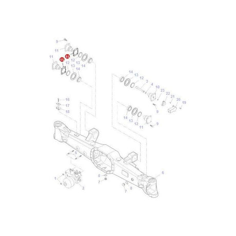 Shim 0.50mm - F718301020300 - Massey Tractor Parts