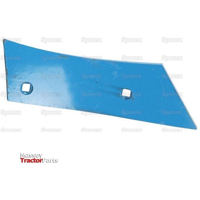 A blue metal agricultural blade, specifically a Shin - LH (Ransomes) featuring two square holes and labeled "Sparex Part No. S.127702," is ideal for those working with Ransome 300 SERIES equipment.