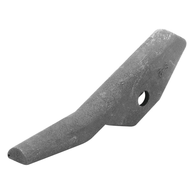 The Shin To fit as: P10391 | Sparex Part No.S.22771 is a grey, elongated, angular metal component with a hole in the middle segment, designed for use in machinery or equipment. This essential Sparex product ensures optimal performance and reliability.