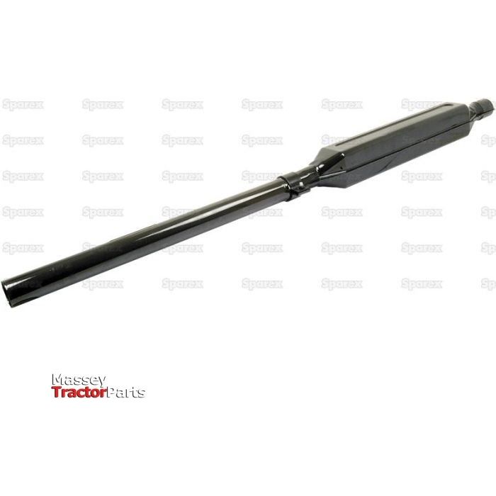 Image of a Massey Ferguson tractor silencer kit (Sparex Part No. S.59008) with a Stove Enamel Finish against a white background, with "Massey Tractor Parts" written in the bottom left corner.