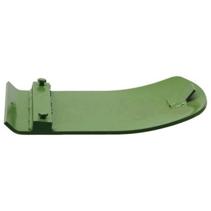 A green metal shoe implement, specifically the Sparex Skid (Sparex Part No. S.119628), typically used for agricultural machinery like the Krone EASY CUT, features a curved blade and mounting bolts.