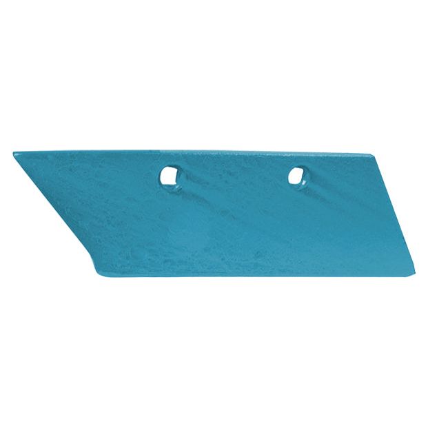 Image of a blue metal part with a pointed edge and two mounting holes, identified as Skim Point - RH (Ransomes) PBA4177 from the Sparex collection.