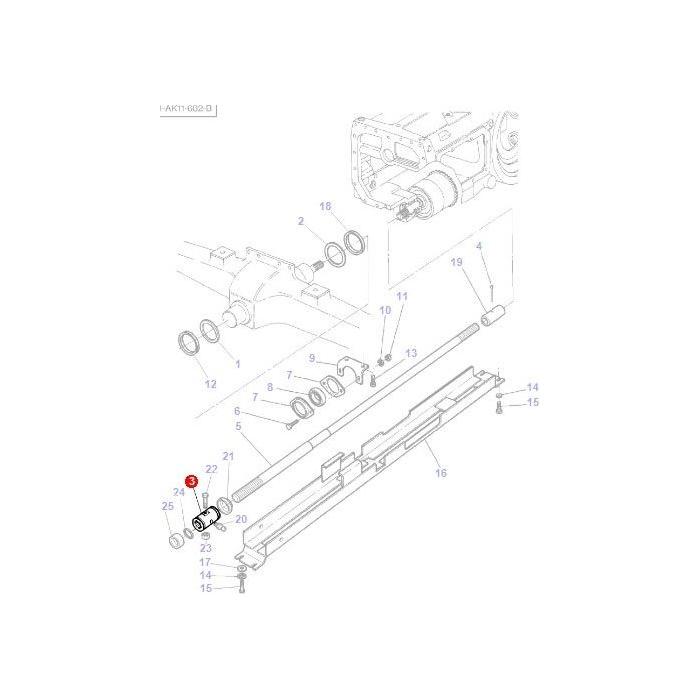 Sleeve Drive Shaft - 3714416M2 - Massey Tractor Parts