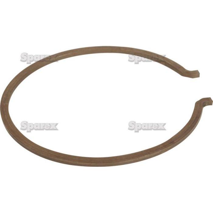 The Sparex Snap Ring (12 Spd), with part number S.107325, is a Brazilian circular retaining ring featuring a small gap. It's commonly used in Massey Ferguson mechanical assemblies to secure components on shafts or in housings.