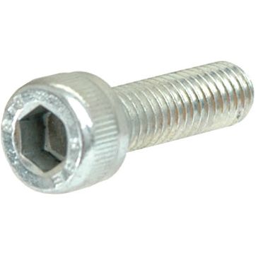 Close-up of a Sparex stainless steel socket capscrew, M12x110mm (DIN 912) with a partially threaded shank and a silver finish, Sparex Part No. S.53913.