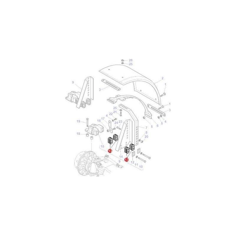 Massey Ferguson Spacer - 3785051M1 | OEM | Massey Ferguson parts | Axles & Power Transmission-Massey Ferguson-Cabin & Body Panels,Farming Parts,Fenders,Tractor Body,Tractor Parts