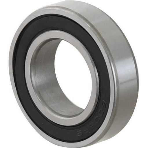 The Sparex Deep Groove Ball Bearing (60052RS) - S.18037 by Sparex features a metallic ball bearing with an inner and outer ring, complemented by a black seal between the rings.