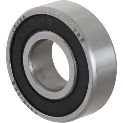 A close-up of a cylindrical metal ball bearing, specifically the Sparex Deep Groove Ball Bearing (62022RS) - S.18084, with the markings "6202RS" and "TBB" clearly visible on the outer ring.