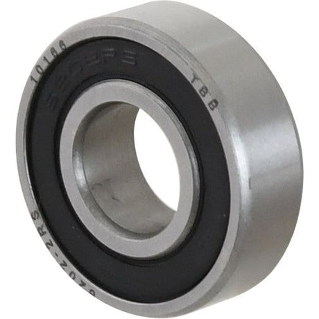 A close-up of a cylindrical metal ball bearing, specifically the Sparex Deep Groove Ball Bearing (62022RS) - S.18084, with the markings "6202RS" and "TBB" clearly visible on the outer ring.