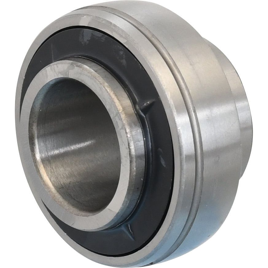 Close-up of a Sparex Plummer Block Bearing Insert (UC206) - S.18432, featuring a hollow center and a smooth, cylindrical exterior. This bearing includes an inner ring, outer ring, and a separator for rolling elements, all sealed with 2RS seals for added protection.