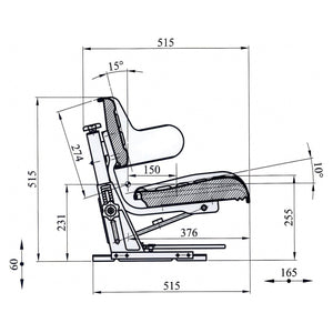 Sparex Seat Assembly
 - S.937 - Massey Tractor Parts