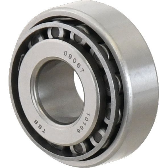 Close-up of a Sparex Taper Roller Bearing (09067/3920) - S.2968, featuring engraved numbers on the inner and outer rings, ideal for machinery to reduce friction between moving parts. Manufacture information by Sparex is clearly visible, ensuring precise identification and quality assurance.