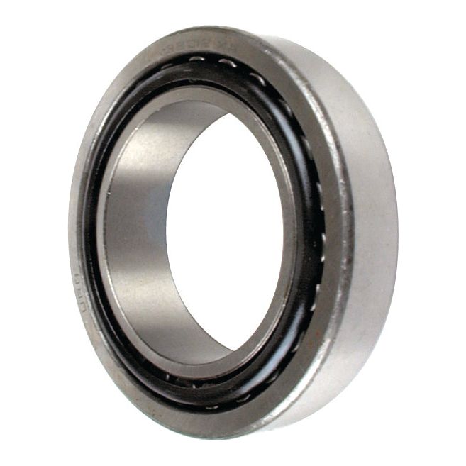 A close-up view of the Sparex Taper Roller Bearing (30210) - S.18218, featuring inner and outer rings designed to reduce friction and support rotational motion.
