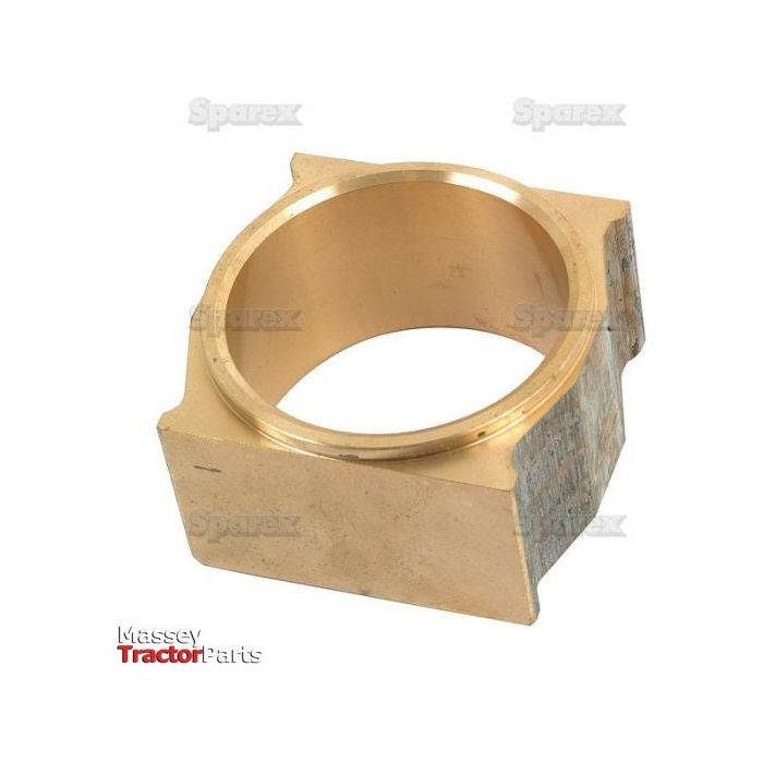 The Cam Block (Sparex Part No. S.40857) bearing, featuring a bronze square flange with a circular center hole, is pictured against a white background. The logo of "Massey Tractor Parts" is visible in the bottom left corner, highlighting its compatibility with Massey Ferguson machinery, and emphasizing its authenticity as a quality Sparex product.