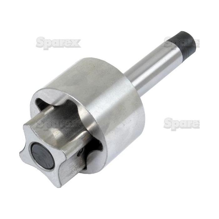 A metal roller tappet with a cylindrical body and a rectangular-shaped roller at one end, shown against a white background, compatible with the Landini 827501M91 engine oil pump rotor and shaft kit by Sparex (Part No. S.61996).