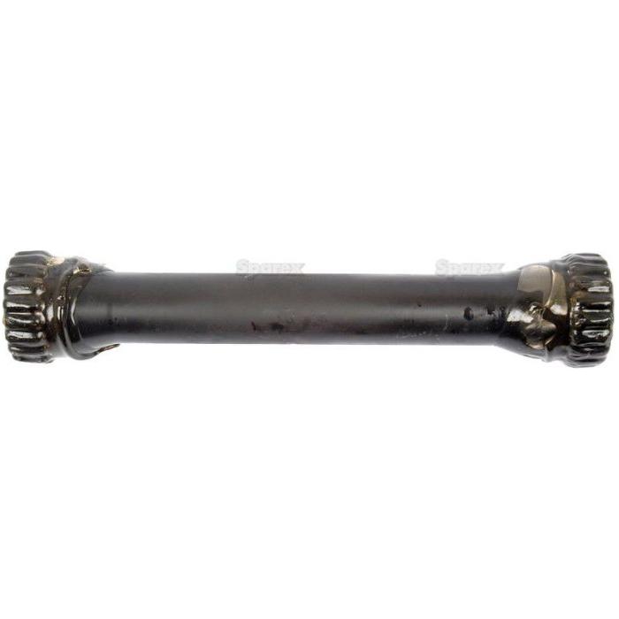 The Sparex Hydraulic Pump Shaft (Part No. S.17439) is a cylindrical metal drive shaft with gear-like ends, ideal for mechanical or automotive applications, and is commonly found in Case IH machinery.