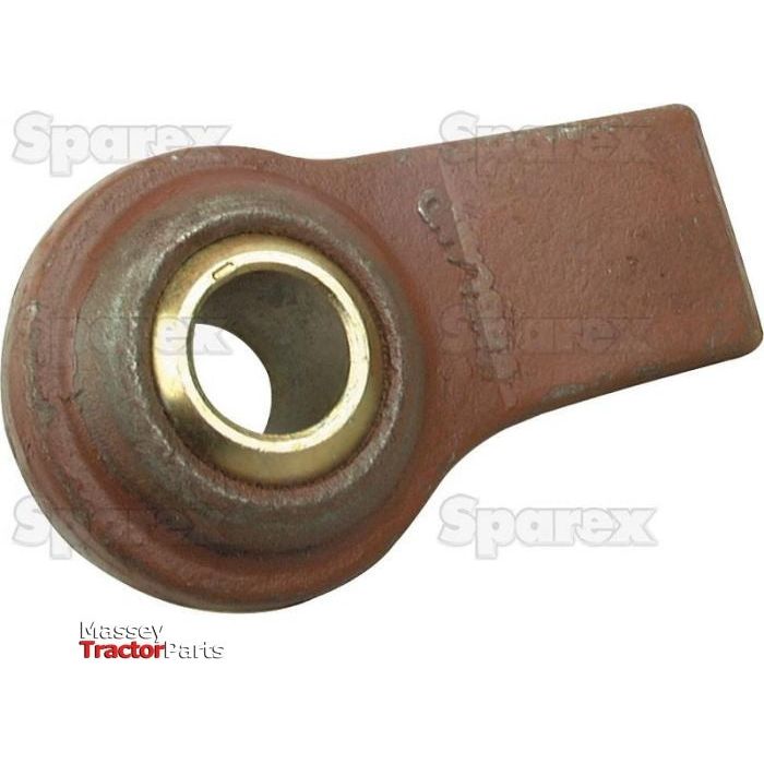 Close-up of a Lower Link Weld On Ball End (Cat. 1) LH featuring a cylindrical hole in the center, marked with "Sparex." The ball width ensures stability, highlighting its robust construction.