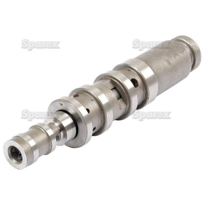 The Valve Control Assembly - Yellow (Sparex Part No.S.4621) by Sparex, a crucial component in Ford / New Holland vehicles, includes a metal camshaft with multiple lobes and bearings typically used for valve timing control in internal combustion engines.
