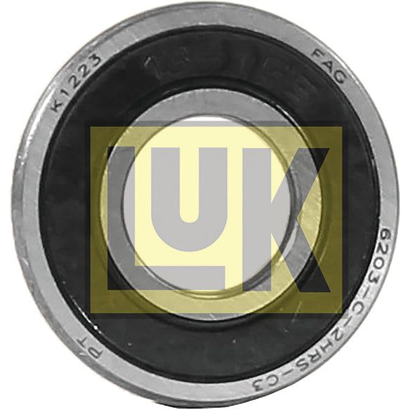 A close-up image of a circular industrial bearing with the letters "Sparex" printed over it. The outer edge displays model numbers, the brand name "FAG," and an indication of Seal Type 2RS.