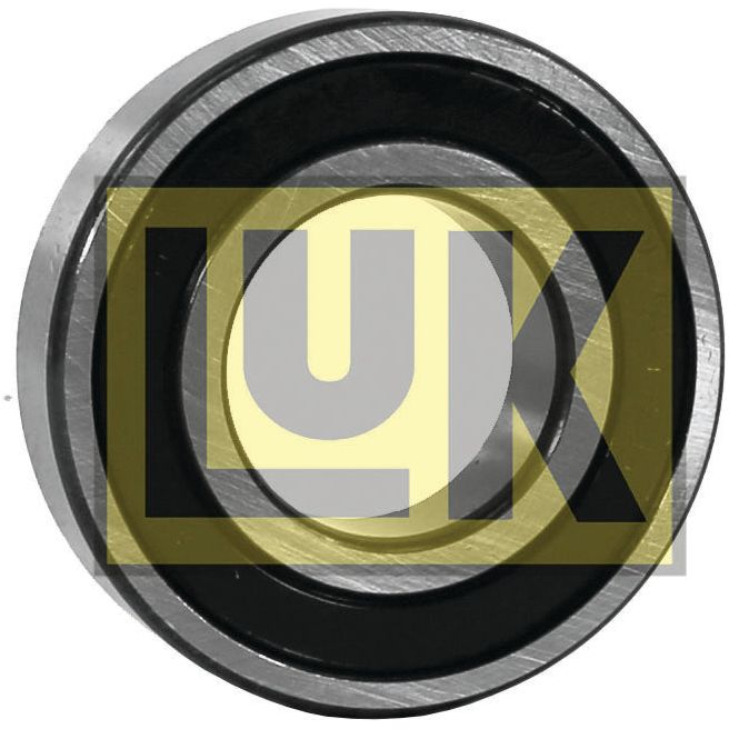 Close-up of the Sparex Spigot Bearing - S.146142, featuring a 30mm dimension and a sleek black and silver finish. The image is overlaid with the word "LUX" in bold yellow text. This high-quality bearing also includes an advanced 2RS seal type for superior protection.