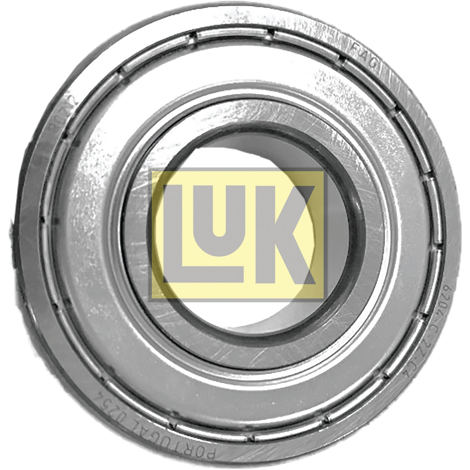 A metal spigot bearing, part number S.156493 from the Sparex brand, featuring the LUK logo in yellow and black at the center and designed for Case IH compatible systems.