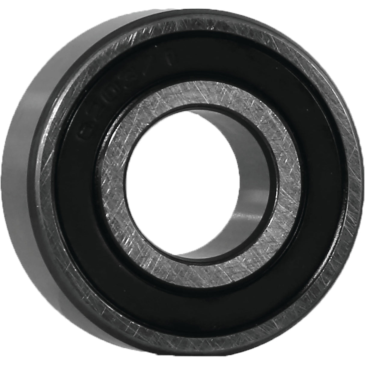 A close-up image of a single Sparex Spigot Bearing - S.156494 with a black inner ring, featuring a smooth, circular design and a 2RS seal.