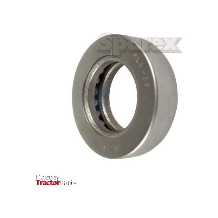 A metal bearing labeled Sparex Spindle Bearing - S.65122 is displayed against a white background, featuring "Sparex" and "Massey Tractor Parts" logos. This Sparex bearing ensures precision for your machinery needs.