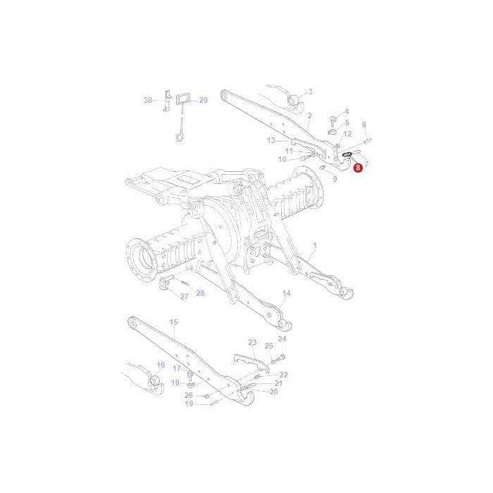 Massey Ferguson Spring Ball Retaining - 1680329M1 | OEM | Massey Ferguson parts | Linkage-Massey Ferguson-Farming Parts,Linkage,Lower Link Arms & Components,PTO & Linkage,Tractor Parts