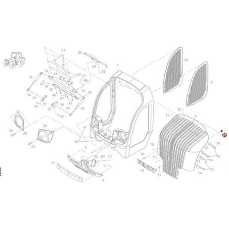 Spring Nut - X536788000000 - Massey Tractor Parts