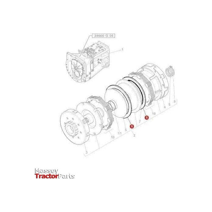Massey Ferguson Spring Plate - 3699580M1 | OEM | Massey Ferguson parts | Clutch-Massey Ferguson-4WD Parts,Axles & Power Train,Drive Shafts & Gears,Farming Parts,Front Axle & Steering,Gears,Rear Axle,Rear Differential Parts,Tractor Parts,Transmission